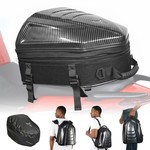 Motocentric Hard Shell Motorcycle Backpack, Waterproof Motorcycle Tail Bag