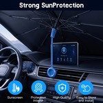 Topika - Car Sun Shade Umbrella 140x79cm Windshield Windscreen Cover