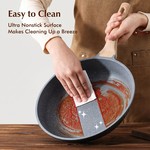 Topika - 3Pcs Nonstick Frying Pan Set, Non Stick Cookware Pans, 20/24/28CM