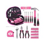 Topika 63 Piece Pink Tool Set for Household Repairs & DIY Projects