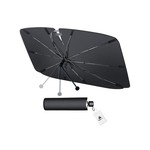 Topika Foldable Umbrella Car Windshield Sunshade with Bag -Black 140 x 79cm