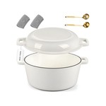 TopikaHome -Cast Iron Dutch Oven Pot Set with Skillet Lid, for Bread Baking