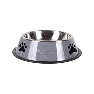 TopikaPet - Stainless Steel Non-Slip Pet Food & Water Bowls, Dog&Cat Bowls
