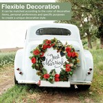 Topika - 25-Piece Artificial Foam Roses with Stems, Red Fake Flower Bouquet