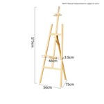 VSelect - Pine Wood Easel Stand, Adjustable Angle, Flexible Slider,175cm