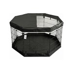 Topika Dog Playpen Foldable Pet Fence 8Piece with Cover & Pad