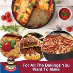 Topika - Cake Pan Set Non-Stick, 6pc Round Baking Tins with Latch