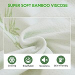 Topika Mattress Protector Waterproof Bamboo Fitted Sheet, Deep Pocket Cover