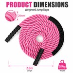 Topika - Weighted Jump Ropes,1pc with Pink or Black Color Options