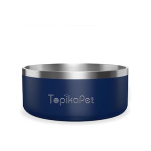 TopikaPet - Stainless Steel Dog Bowls with Non-Slip Silicone Base, 3 Colour