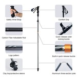 Naturehike Trekking Poles, 5 Sections Telescopic Hiking & Walking Sticks