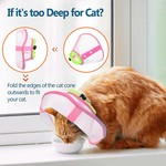 Topika Cat Cone Collar Soft, Recovery Collar for Kitten After Surgery, Pink