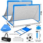 Topika Soccer Goal Set: Portable Fold-Up Training Goals (1.2 x 0.9 m)