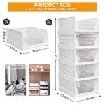 Topika Closet Organisers & Storage Foldable Basket With Slide-Out Design