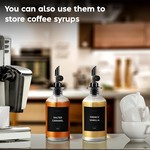 Topika Oil Vinegar Dispenser Set 2/4pcs Glass Bottles with Auto-Open Spouts