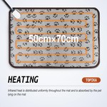 TopikaPet Dog/Cat Heating Pad 9 Temp Levels Waterproof Mat