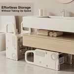 Topika Foldable Toddler Step Stool with Safety Rails, Height Adjustment