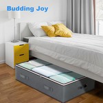 TopikaHome Under Bed Storage Container, 90L with Handles&Clear Window 4Pack