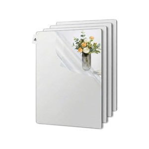 Topika Adhesive Mirror For DIY Wall Acrylic Mirror Sheet 4Pcs(30x40CM Each)