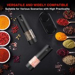 Topika-Salt and Pepper Shakers Set, Electric Pepper Grinder with Light