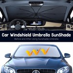 Topika - Car Sun Shade Umbrella 140x79cm Windshield Windscreen Cover