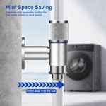 Topika 1/2" Double Switch Stainless Steel Angle Valve For All Scene, Sliver