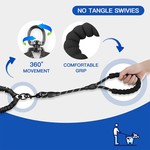 Double Dog Leash, Shock Absorbing Bungee & Reflective Thread