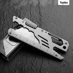 Topika Box Cutter Knife, Retractable Utility with SK5 Carbon Steel Blade