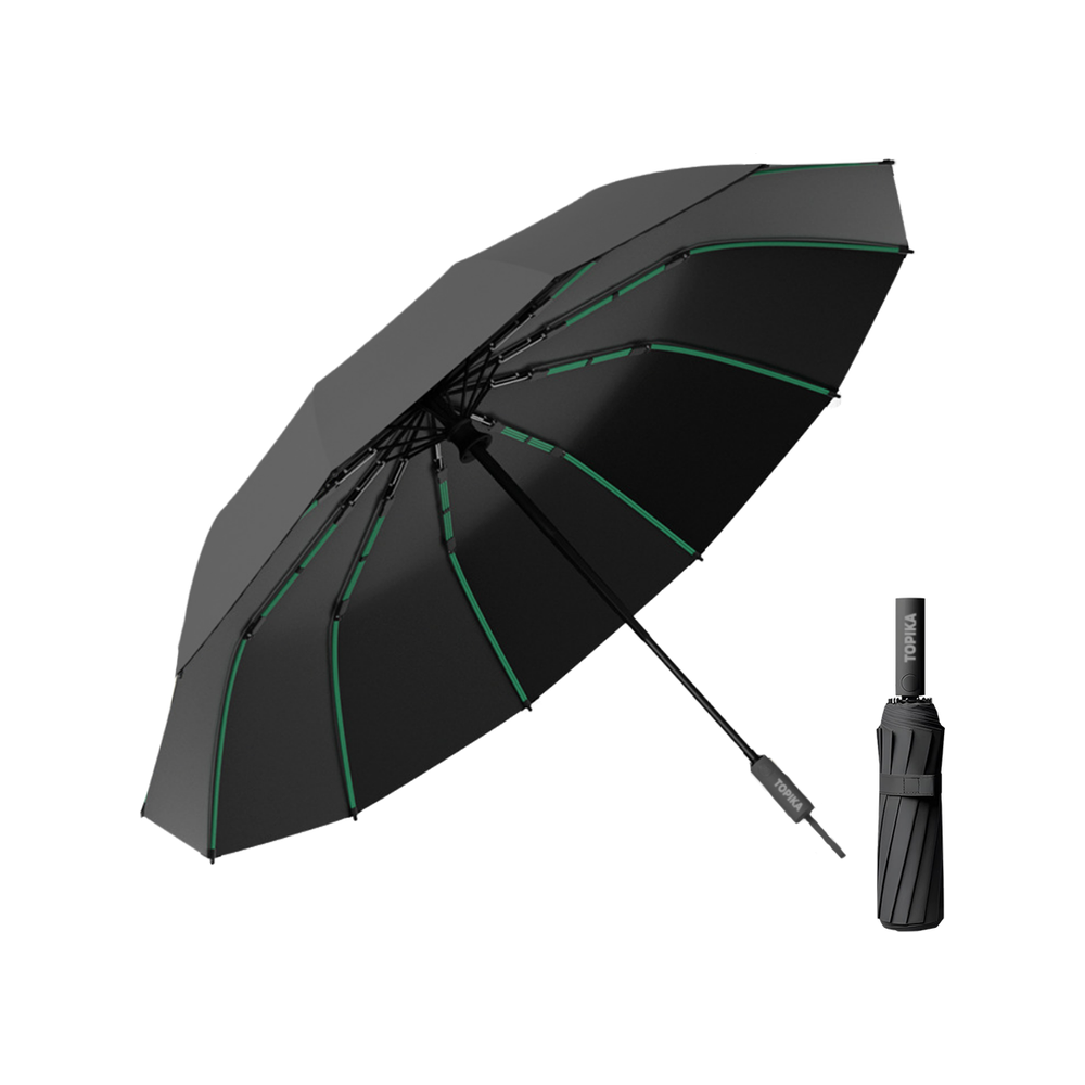 Topika Windproof Travel Umbrella, Automatic Folding Windproof &UV-Resistant Topika Windproof Travel Umbrella, Automatic Folding Windproof &UV-Resistant
