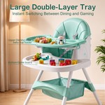Topika 2-in-1 Baby High Chair, Foldable Feeding and Rocking Seat