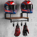Topika - Motorcycle Helmet Holder Wall Mount, Helmet Rack Gear Storage Hook