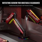 Topika - Heavy-Duty Single Monitor Arm Mount, RGB, Compatible with 13-49" Screens