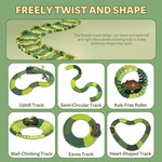 Topika Dinosaur Toys Flexible Track Race Car Playset, Kids Toy for 4+