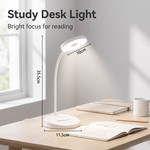 Topika - Rechargeable Desk Lamp With Phone Holder, Touch Dimmable LED Lamp