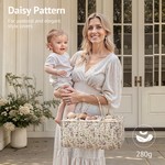 Topika Diaper Caddy Organizer Floral Baby Storage Basket with Handles