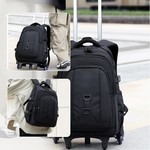 Topika Backpack with Wheels School Backpack Bookbag with 6 Wheels for Boys