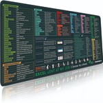 Topika Extra Large Excel Shortcut Desk Mat Mouse Pad for Work Gaming &Study