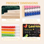 Topika 10-Row Wooden Abacus & Magnetic Board Kids Educational Toy Set
