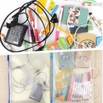 Topika - Storage Zip Bag PVC Mesh Waterproof Zipper File Bags, 8 Colours