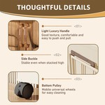 Topika - Folding Storage Cabinet, 4 Layer Foldable Organizer With Wheels