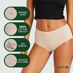 Lekkon Women Hi-Briefs Panties Classic Microfiber Silky Underwear, 3/6 Pack