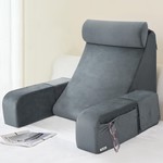 Topika Detachable Reading Pillow with Armrests, Read Chair&Headboard Pillow
