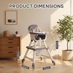 Topika 7-in-1 Baby High Chair for Daily Feeding, Play & Toddler Meals