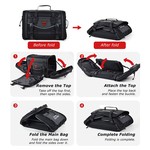 Motocentric 50/60L Waterproof Motorcycle Tail Bag, Rear Seat Travel Luggage