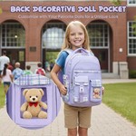 Topika Girls Backpack Cute Lightweight School Bag with Accessories
