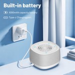 Topika White Noise Baby Sleep Machine with Clock & Night Light