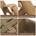 Topika Lightweight Tactical Plate Carrier Vest MOLLE Khaki Bulletproof Vest