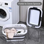 Topika - Collapsible Laundry Basket, Laundry Hamper&Basin w/ Drain Holes