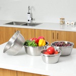 Topika Chinese Style Colander 22cm Stainless Steel Kitchen Strainer Set