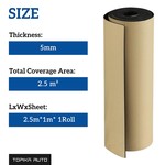 Topika Car Heat Shield & Sound Deadening Mat - 2.5m/5m x 1m, 5mm
